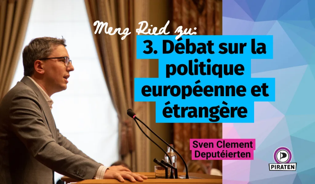 Header for 3. Débat sur la politique européenne et étrangère