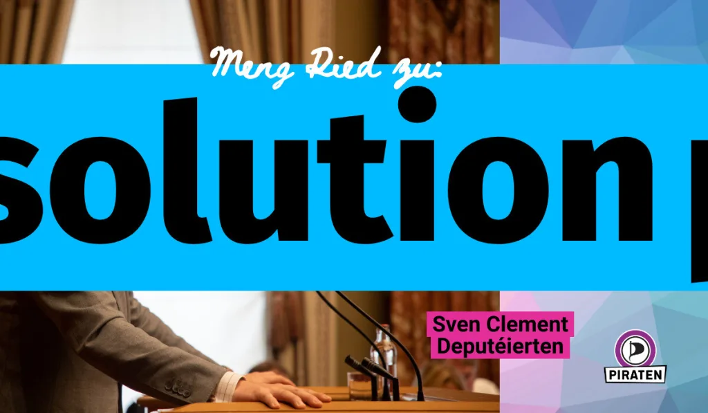 Header for 5. Dépôt d’une résolution par M. Sven Clement