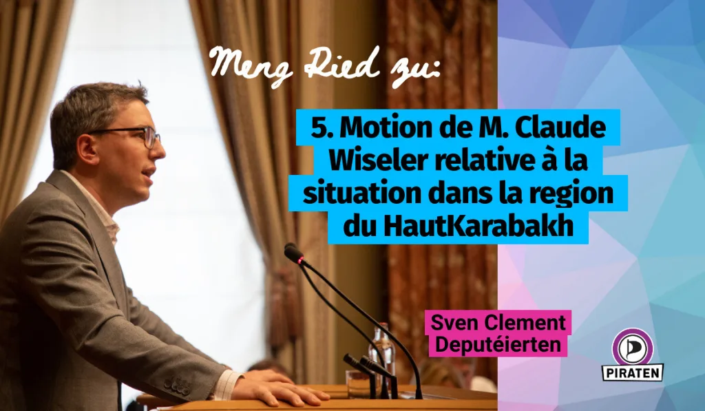 Header for 5. Motion de M. Claude Wiseler relative à la situation dans la region du HautKarabakh