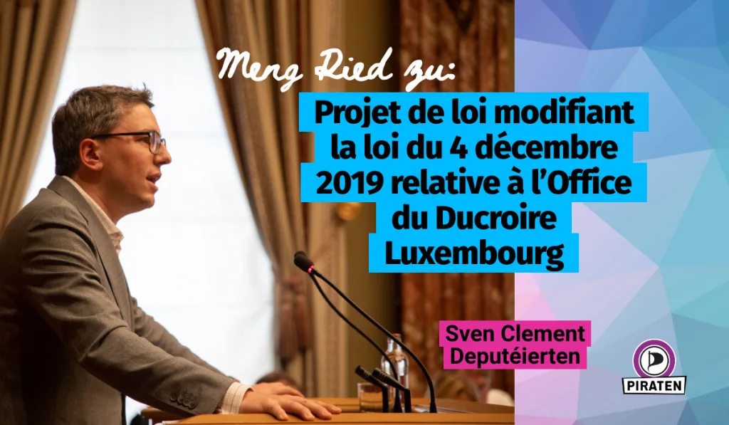 Header for Projet de loi modifiant la loi du 4 décembre 2019 relative à l’Office du Ducroire Luxembourg