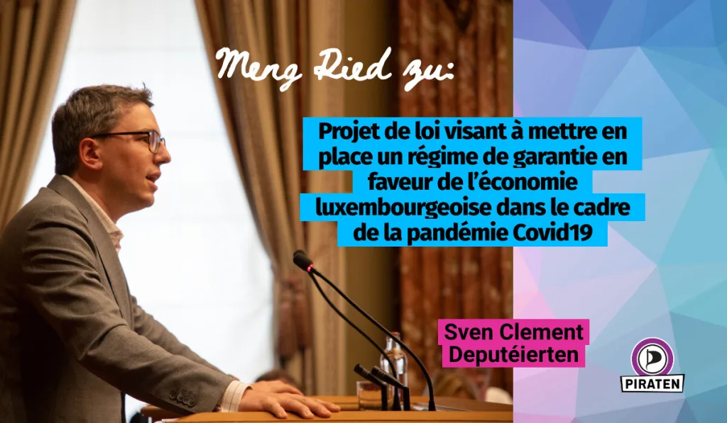 Header for Projet de loi visant à mettre en place un régime de garantie en faveur de l’économie luxembourgeoise dans le cadre de la pandémie Covid­19